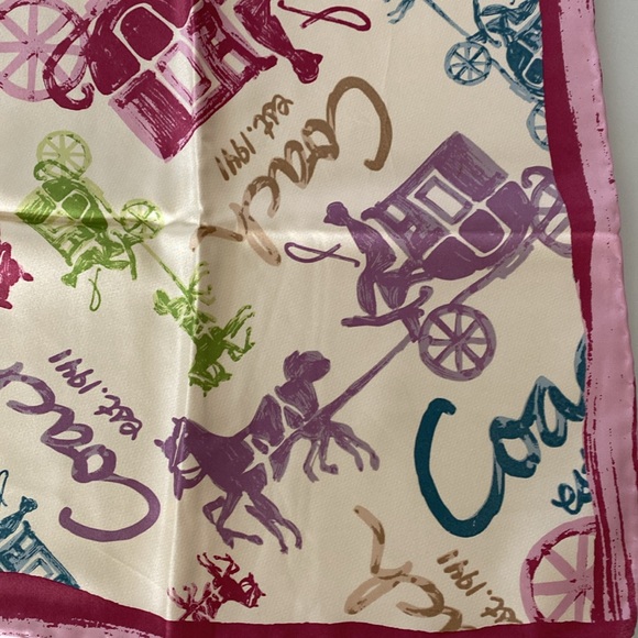 Rare Coach 1941 Carriage silk scarf - Picture 2 of 4